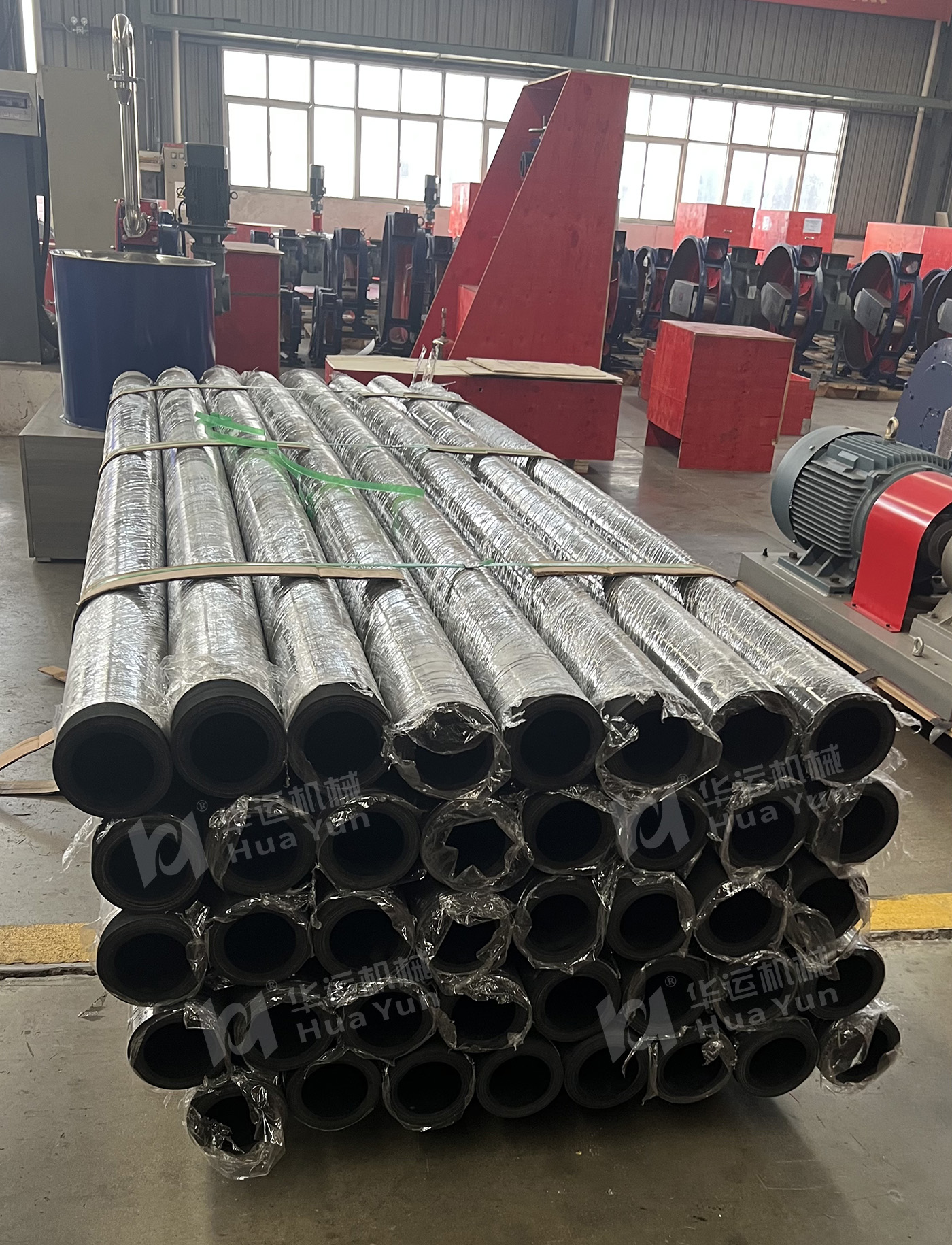 合肥華運機械大口徑軟管發往剛果 替代國際品牌用于礦業